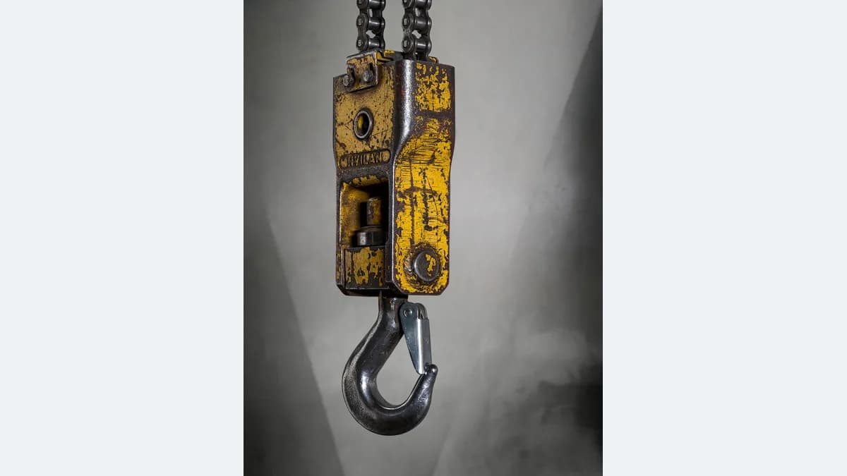 Crane lifting hook with a safety latch